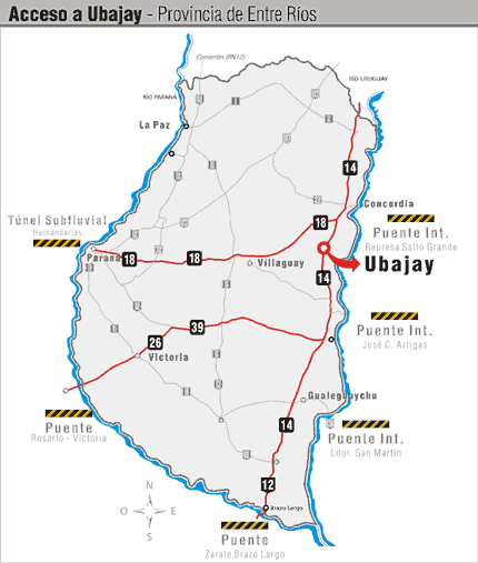 Mapa de Ubajay